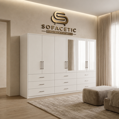 6 Door white color Wardrobe