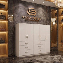 5 Door white color Wardrobe