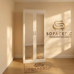 2 Door White Color Wardrobe